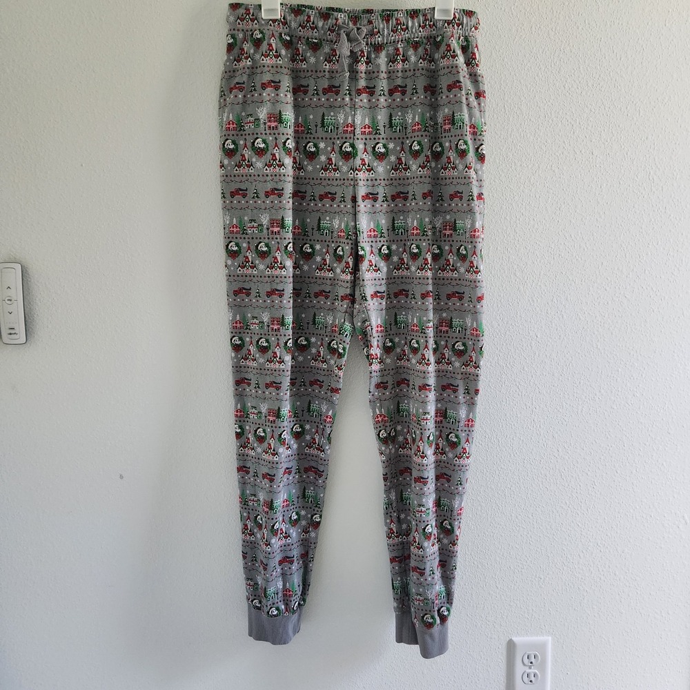 Disney Parks‎ Mickey Mouse Christmas Holiday Jogger Pajama Pants Adult size M